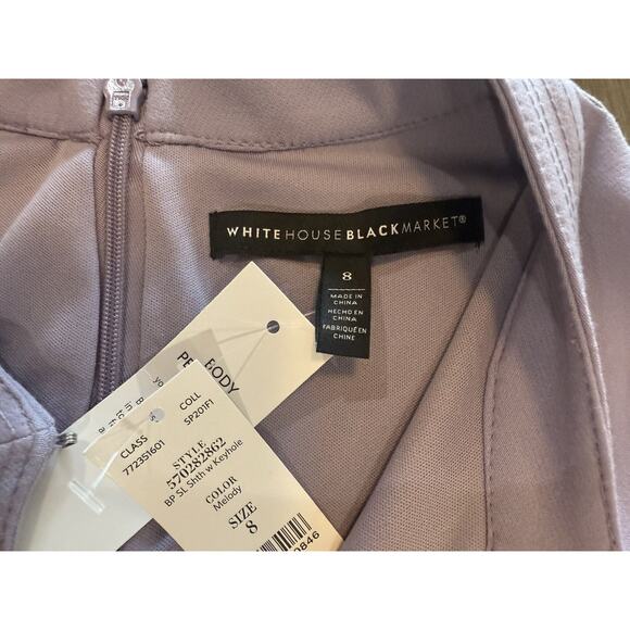 NWT White House Black Market Light Purple Keyhole Sheath Dress Size 8 NEW $160 - Picture 6 of 13